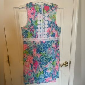 EUC Lilly Pulitzer Railee Shift Dress. Multi fish my wish. SIZE 12